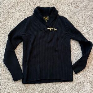 Lauren Ralph Lauren Black Cowl Neck Sweater